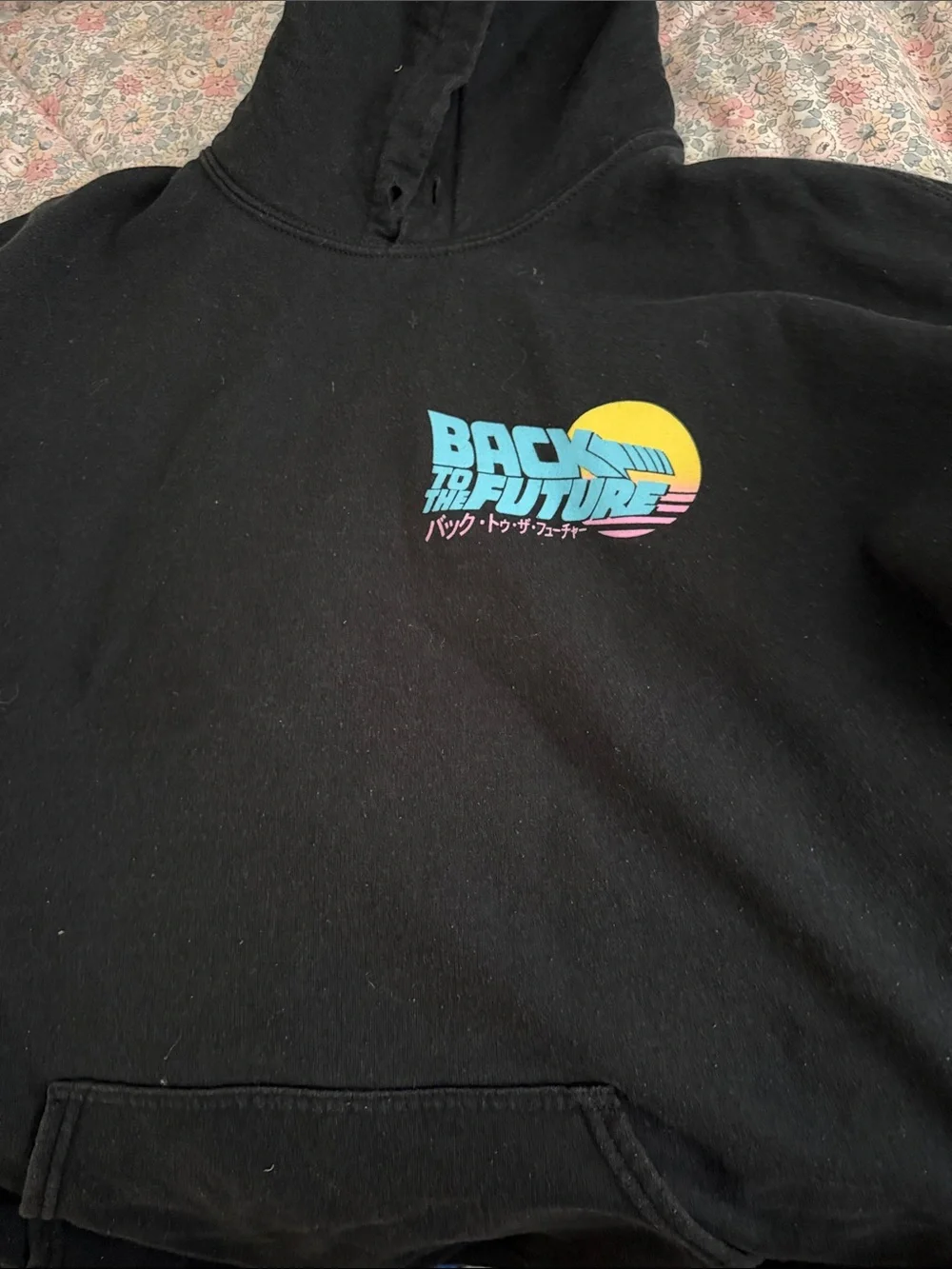 riot society Black 'Back to the Future' Graphic sweatshirt hoodie EUC XL